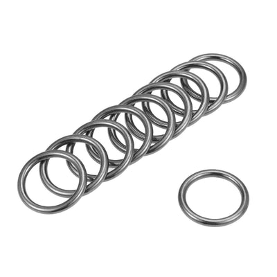 Harfington Uxcell O Ring Buckle 20mm(0.8") ID 3mm Thickness Zinc Alloy O-Rings for Hardware Bags Belts Craft DIY Accessories, Black 15pcs