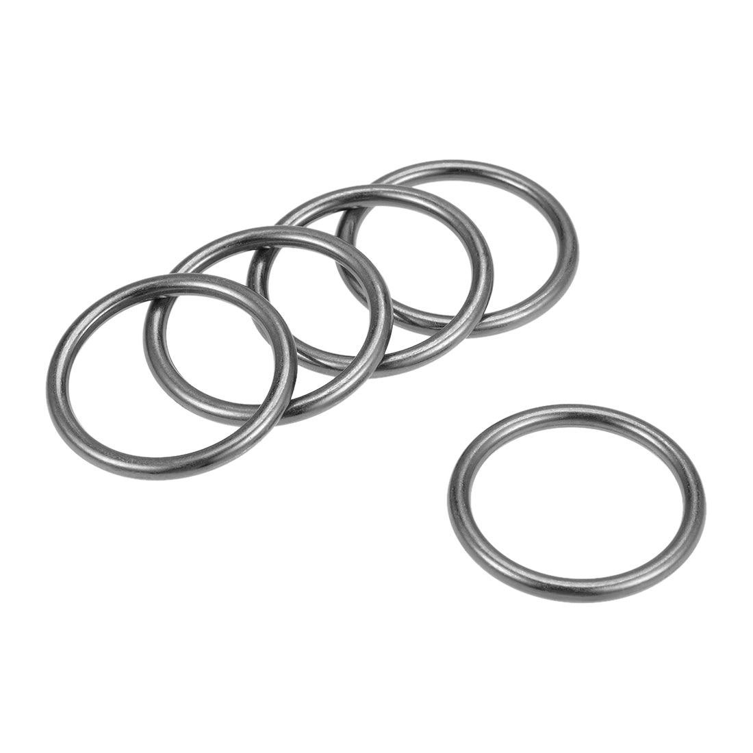 uxcell Uxcell O Ring Buckle 25mm(1") ID 3mm Thickness Zinc Alloy O-Rings for Hardware Bags Belts Craft DIY Accessories, Black 5pcs