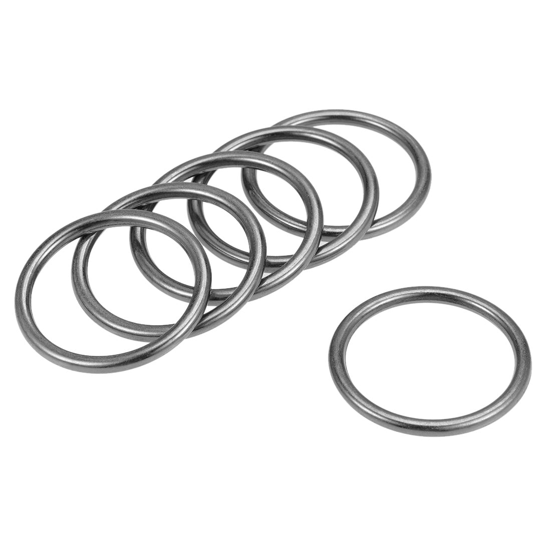 uxcell Uxcell O Ring Buckle 30mm(1.2") ID 3mm Thickness Zinc Alloy O-Rings for Hardware Bags Belts Craft DIY Accessories, Black 6pcs