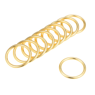 Harfington Uxcell O Ring Buckle 25mm(1") ID 3mm Thickness Zinc Alloy O-Rings for Hardware Bags Belts Craft DIY Accessories, Gold Tone 25pcs