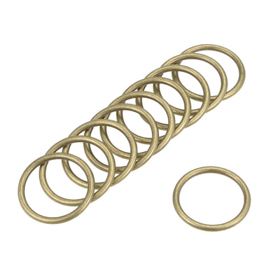 Harfington Uxcell O Ring Buckle 25mm(1") ID 3mm Thickness Zinc Alloy O-Rings for Hardware Bags Belts Craft DIY Accessories, Bronze Tone 15pcs
