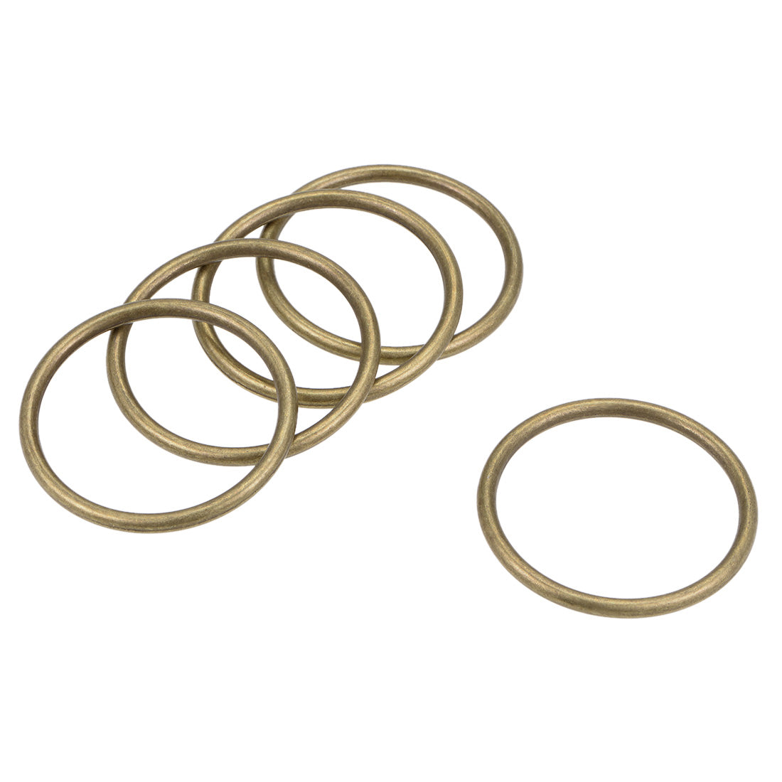 uxcell Uxcell O Ring Buckle 35mm(1.4") ID 3mm Thickness Zinc Alloy O-Rings for Hardware Bags Belts Craft DIY Accessories, Bronze Tone 5pcs