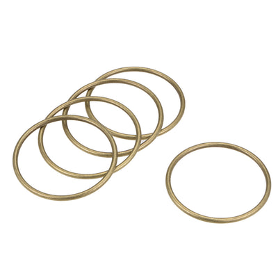 uxcell Uxcell O Ring Buckle 50mm(2") ID 3mm Thickness Zinc Alloy O-Rings for Hardware Bags Belts Craft DIY Accessories, Bronze Tone 5pcs