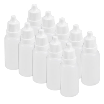 Harfington Uxcell 15ml/0.5 oz Empty Squeezable Dropper Bottle 10pcs