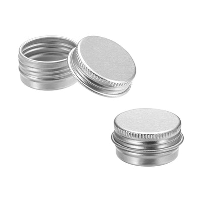 Harfington Uxcell 0.17 oz Round Aluminum Cans Tin Can Screw Top Metal Lid Containers 5ml, 12pcs