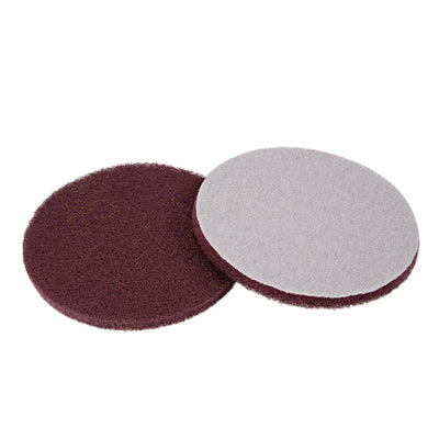 Harfington Uxcell Scrub Pad, 5-inch 320-400 Grits Drill Power Brush Tile Scrubber Cleaning Scouring Pads Abrasive Buffing Pads 2pcs