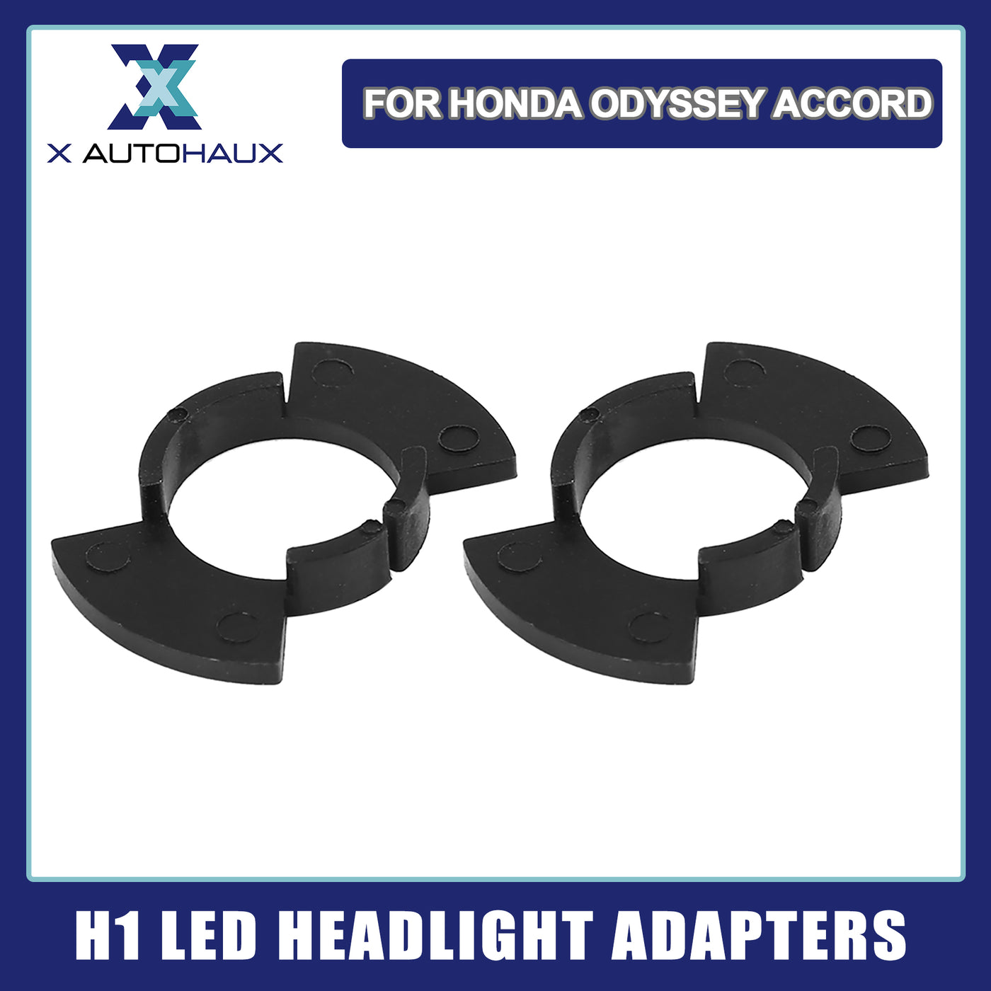 X AUTOHAUX H1 LED Headlight Adapter Base Bulb Retainer Holder for Honda Odyssey Accord 2pcs
