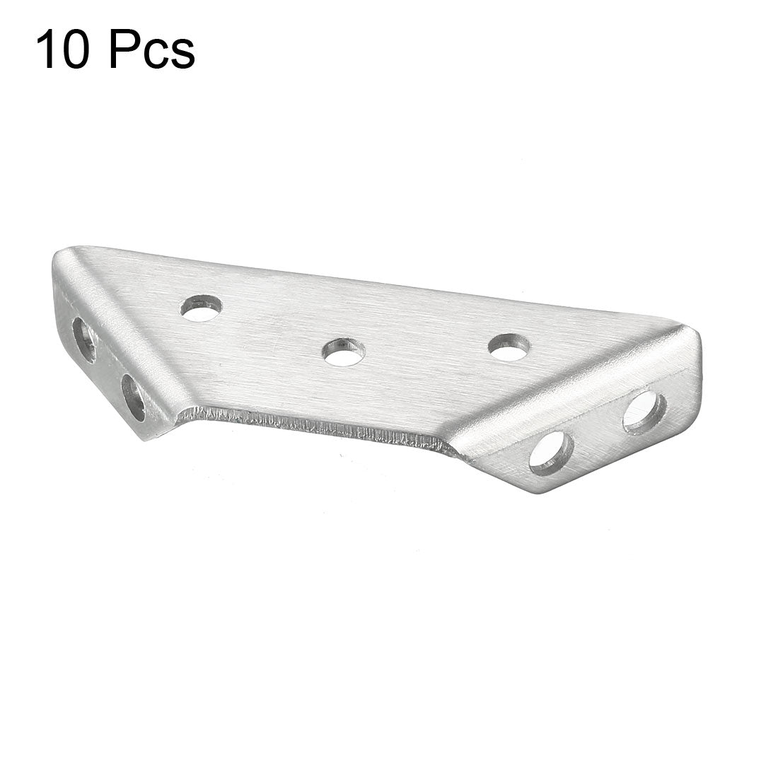 uxcell Uxcell Shelf Angle Bracket Joining Support Corner Brace, 50mm x 50mm,Stainless Steel Silver Tone, 10Pcs