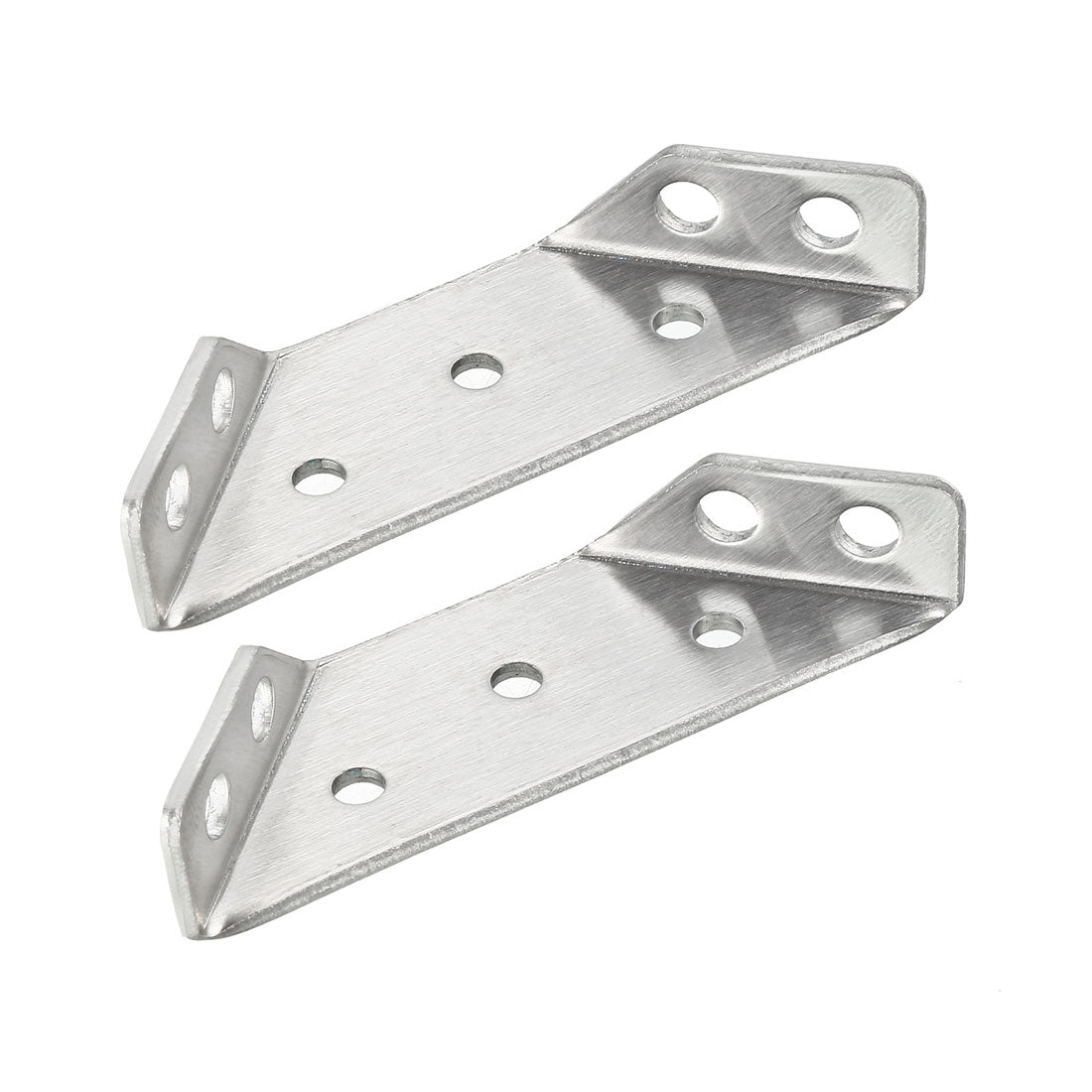 uxcell Uxcell Shelf Angle Bracket Joining Support Corner Brace, 50mm x 50mm,Stainless Steel Silver Tone, 10Pcs