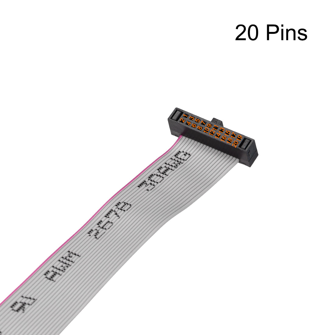 uxcell Uxcell IDC Wire Flat Ribbon Cable FC/FC Female Connector A-type 20Pins 1.27mm Pitch 20cm Length