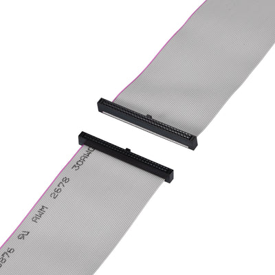 Harfington Uxcell IDC Wire Flat Ribbon Cable FC/FC Female Connector A-type 60Pins 1.27mm Pitch 20cm Length