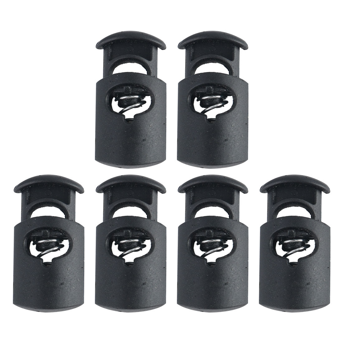 Uxcell 6pcs Plastic Cord Locks Stoppers Spring Toggle Fastener Slider ...