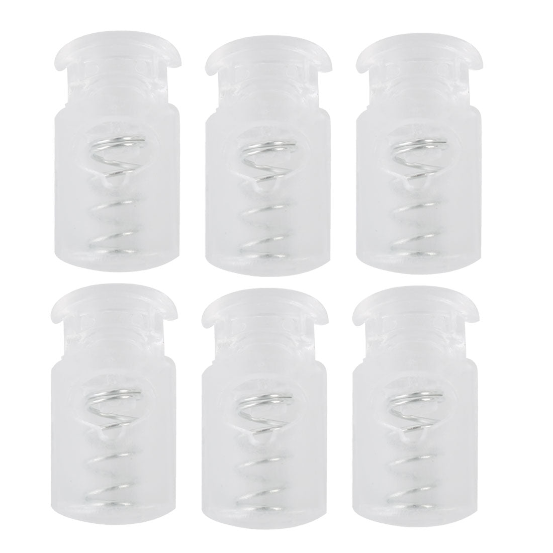 uxcell Uxcell 6pcs Plastic Cord Locks Stoppers Spring Toggle Fastener Slider Organizer Clear