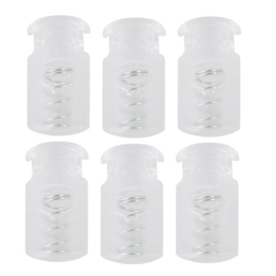 Harfington Uxcell 6pcs Plastic Cord Locks Stoppers Spring Toggle Fastener Slider Organizer Clear