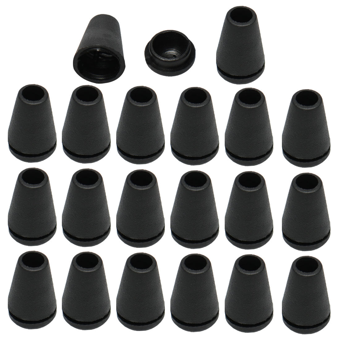 uxcell Uxcell Bell End Stoppers Cord Rope Lace Lock Lanyard Rope Fastener 20pcs Black