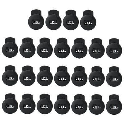 Harfington Uxcell 25pcs Plastic Cord Lock Stoppers Ends Spring Toggle Fastener Organizers, Black
