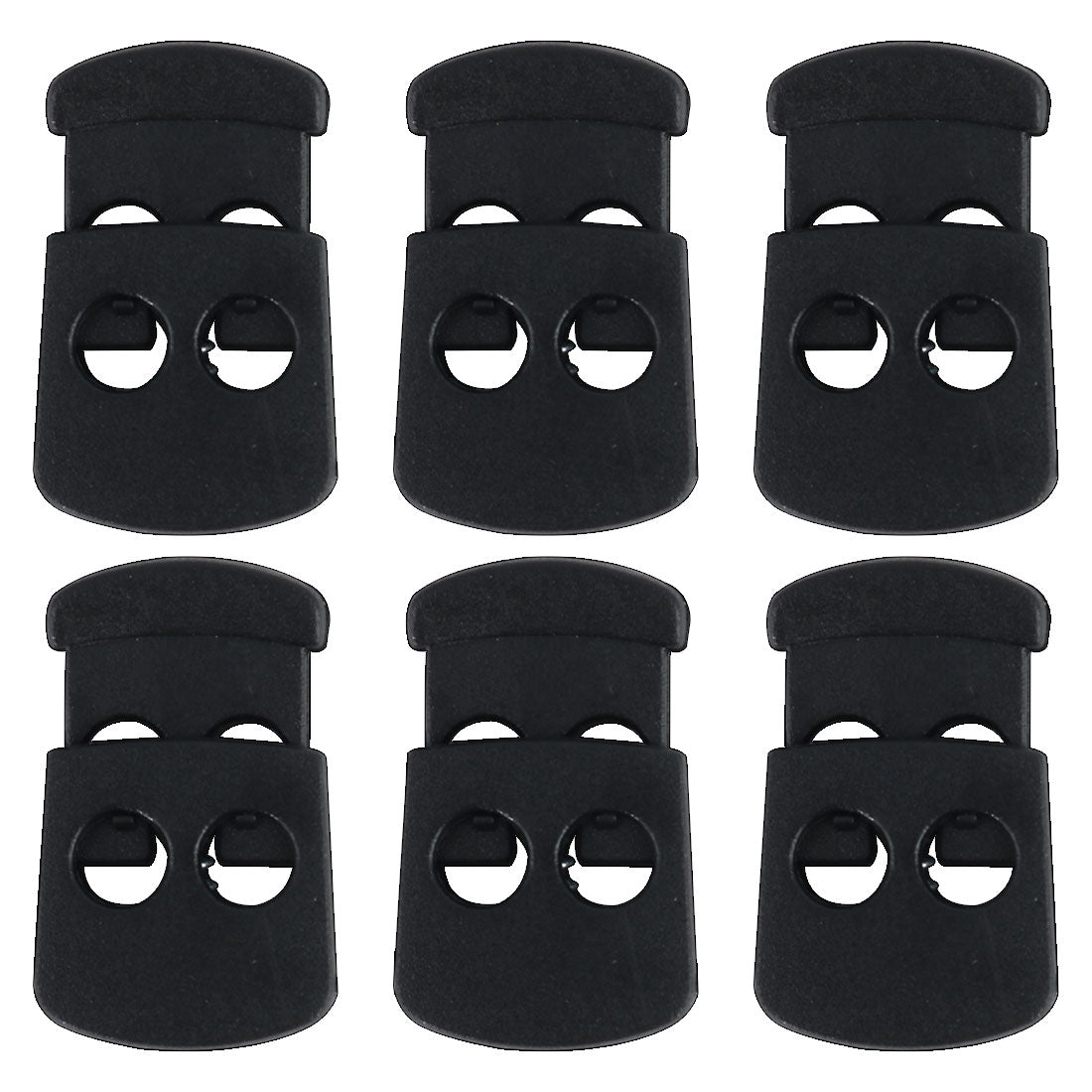 uxcell Uxcell 6pcs Plastic Cord Locks Stoppers End Spring Fastener Organizers Black