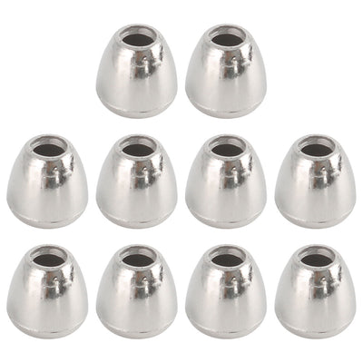 Harfington Uxcell 10pcs Plastic Bell Ends Stopper Cord RopesLock Lanyard Fastener, Silver Tone