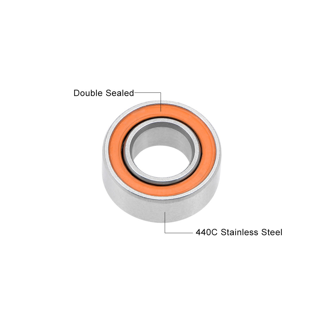 Uxcell Uxcell S684C-2OS Hybrid Ceramic Ball Bearing 4x9x4mm ABEC-7 Stainless Steel Bearings
