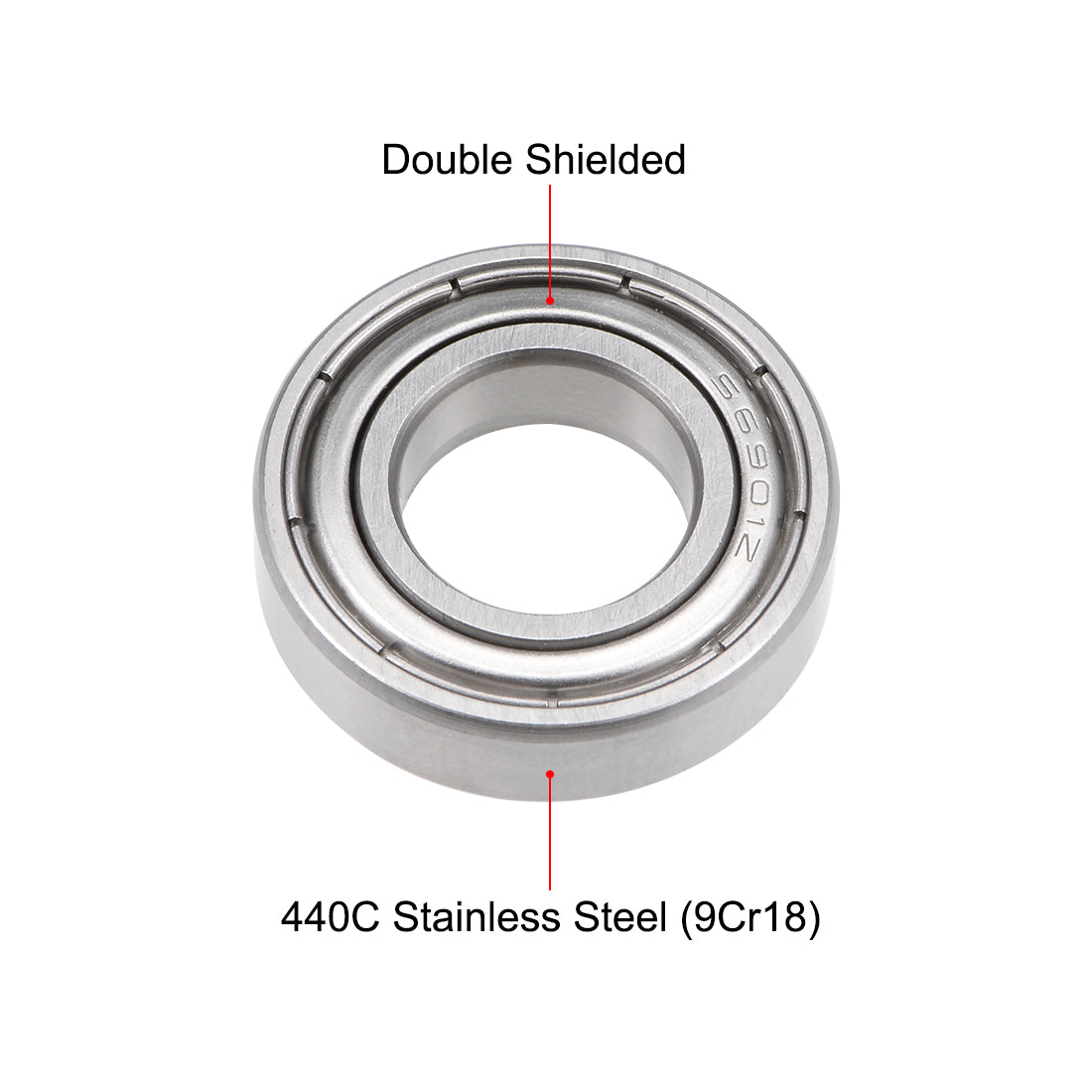 uxcell Uxcell Deep Groove Ball Bearings Thin Section Double Shielded Stainless Steel