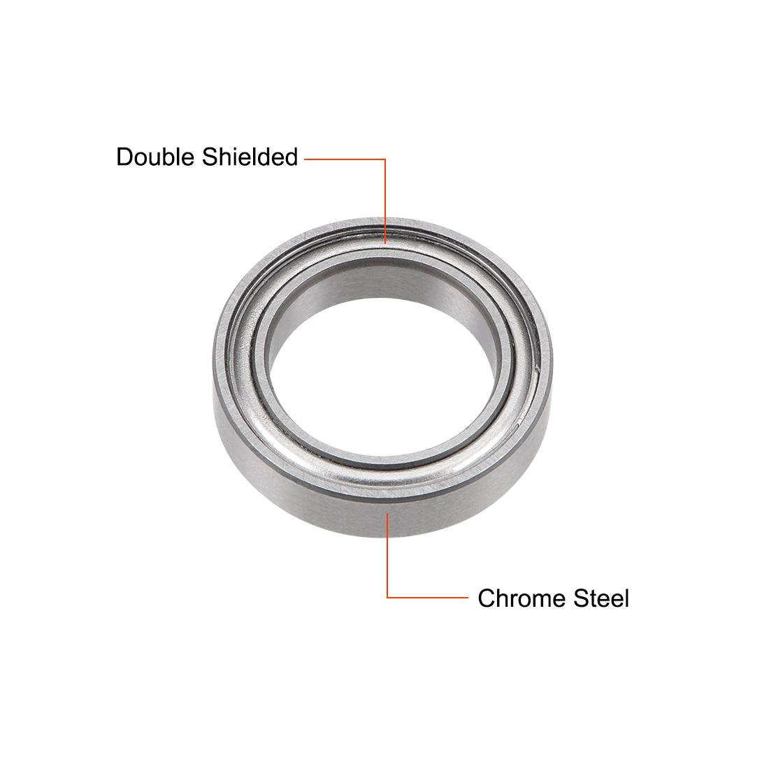 uxcell Uxcell Deep Groove Ball Bearings Thin Section Double Shield Chrome Steel ABEC3
