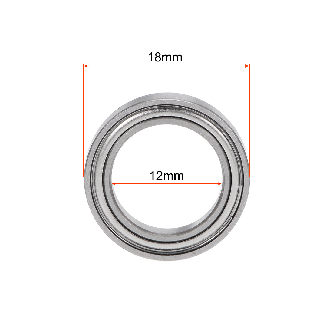 uxcell Uxcell Deep Groove Ball Bearings Thin Section Double Shield Chrome Steel ABEC3