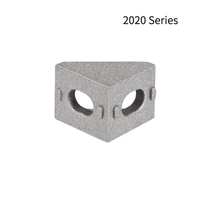Harfington Uxcell Inside Corner Bracket Gusset, for 2020 Series Aluminum Extrusion Profile with Slot 6mm, 25 Pcs (Silver)
