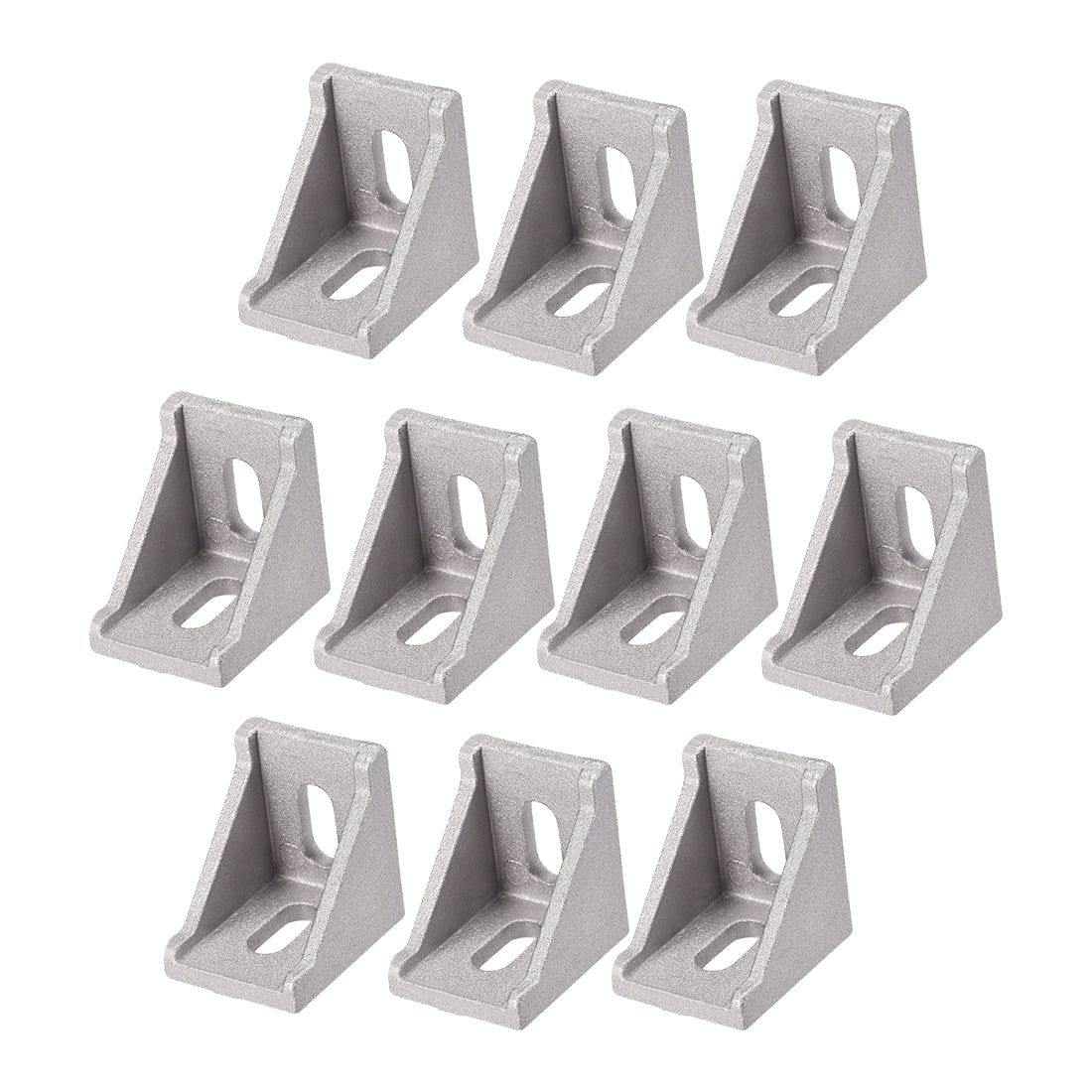 uxcell Uxcell Inside Corner Bracket Gusset, 35mm x 35mm for 3030 Series Aluminum Extrusion Profile with Slot 8mm, 10 Pcs (Silver)