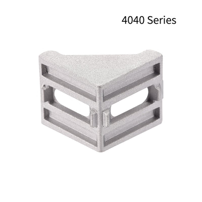 Harfington Uxcell Inside Corner Bracket Gusset, 40mm x 40mm for 4040 Series Aluminum Extrusion Profile with Slot 8mm, 8 Pcs (Silver)