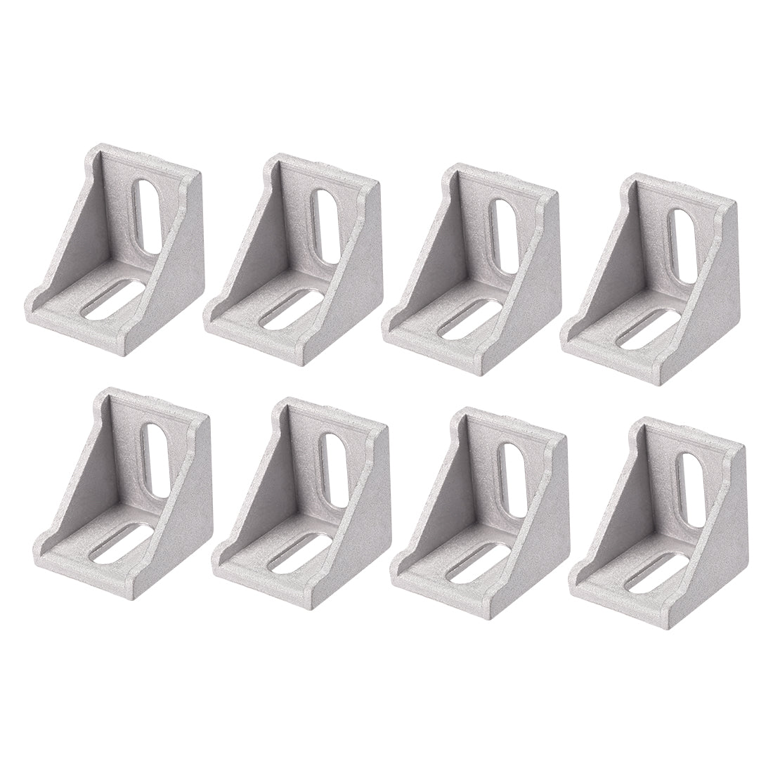 uxcell Uxcell Inside Corner Bracket Gusset, 40mm x 40mm for 4040 Series Aluminum Extrusion Profile with Slot 8mm, 8 Pcs (Silver)
