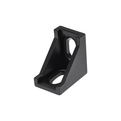 Harfington Uxcell Inside Corner Bracket Gusset, 28mm x 28mm for 2020 Series Aluminum Extrusion Profile with Slot 6mm, 10 Pcs (Black)