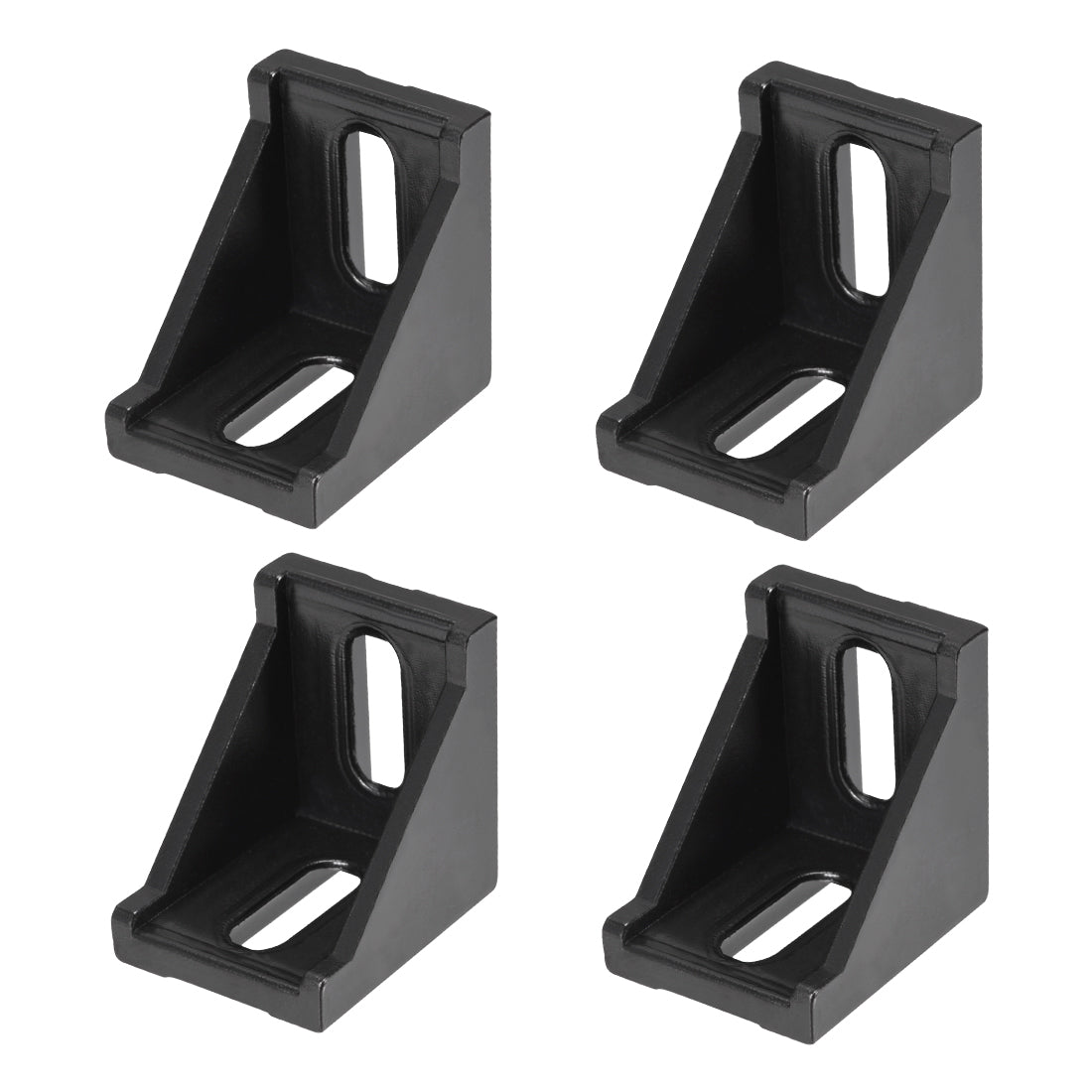 uxcell Uxcell Inside Corner Bracket Gusset, 35mm x 35mm for 3030 Series Aluminum Extrusion Profile with Slot 8mm, 4 Pcs (Black)
