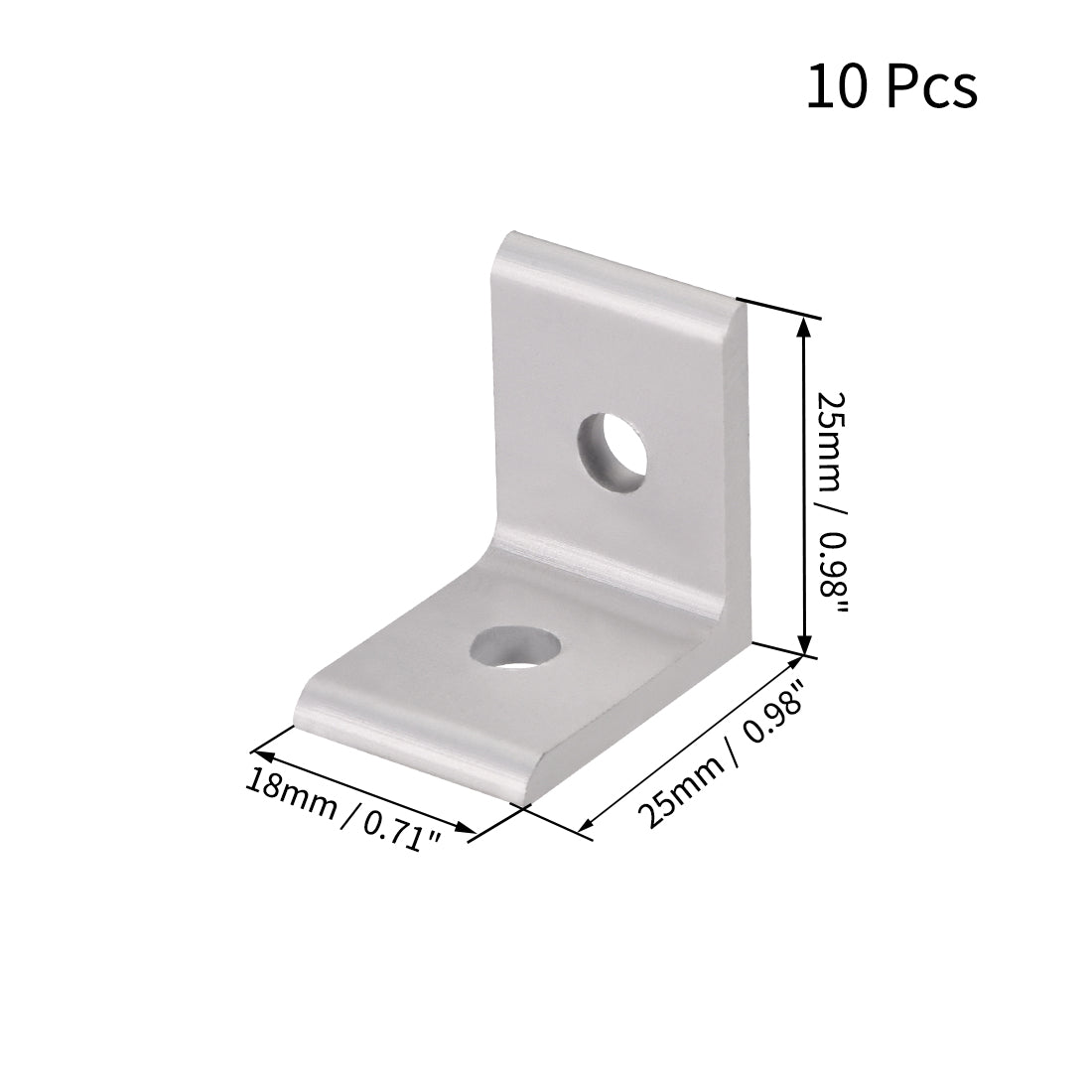 uxcell Uxcell Inside Corner Bracket for 2020 Series Aluminum Extrusion Profile with Slot 6mm, 10 Pcs