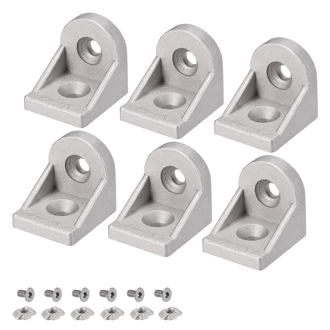 uxcell Uxcell Angle Arbitrary Bracket Set, Corner L Connector for 4040 Series Aluminum Extrusion Profile with Slot 8mm, 6 Pcs