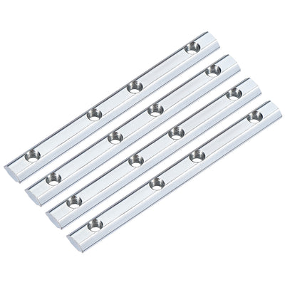 Harfington Uxcell Straight Line Connector, 3.9 Inch Joint Bracket for 2020 Series T Slot 6mm Aluminum Extrusion Profile, 4 Pcs