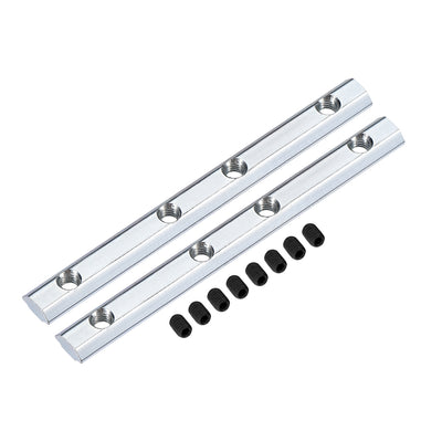 Harfington Uxcell Straight Line Connector, 3.9 Inch Joint Bracket with Screws for 2020 Series T Slot 6mm Aluminum Extrusion Profile, 2 Pcs