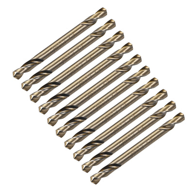 uxcell Uxcell HSS Twist Double End Drill Bits Set Titanium Coating Straight Shank Spiral Rotary Tool 4.2mm Drilling Dia 10pcs