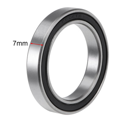 Harfington Uxcell 6806-2RS Ball Bearing 30x42x7mm Double Sealed ABEC-3 Bearings 2pcs