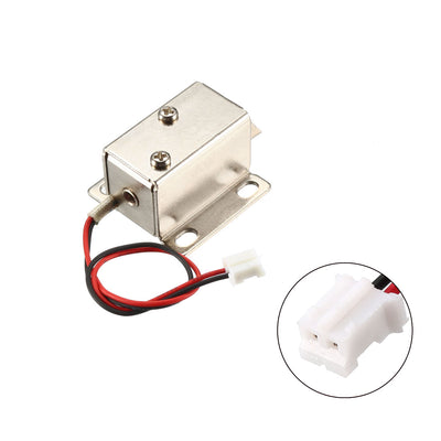 Harfington Uxcell DC 6V 1A 6mm Mini Electromagnetic Solenoid Lock Assembly Tongue Up for Electirc Lock Cabinet Door Lock