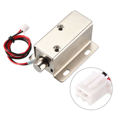 Harfington Uxcell DC 12V 0.3A 8.5mm Electromagnetic Solenoid Lock Assembly for Electirc Lock Cabinet Door Lock