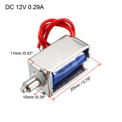Harfington Uxcell DC 12V 0.29A 4mm Electromagnetic Solenoid Lock Pull Type for Coin Acceptor