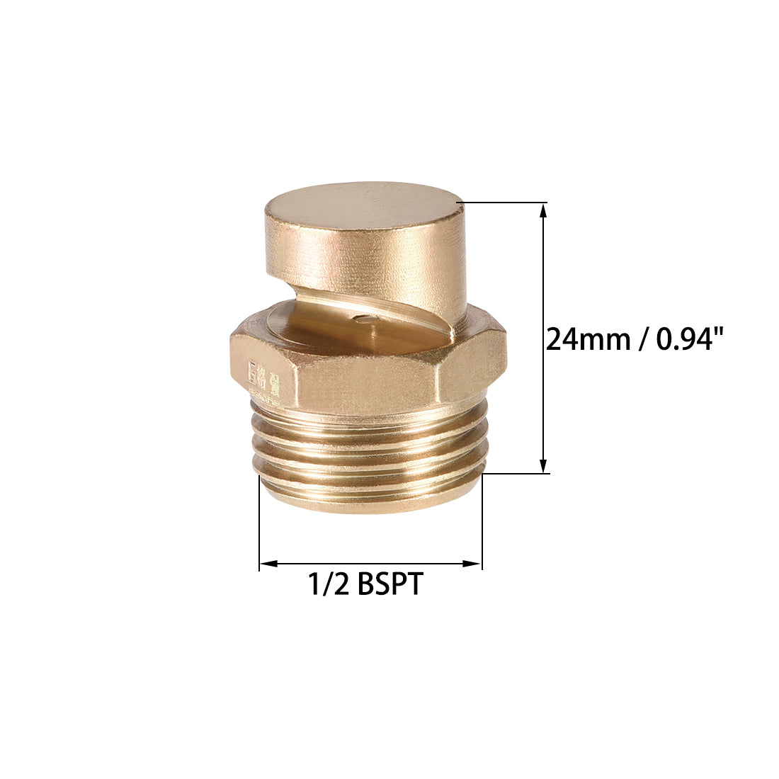 uxcell Uxcell Floodjet  Tip - 1/2BSPT Brass 170 Degree Wide Angle Flat Fan Nozzle