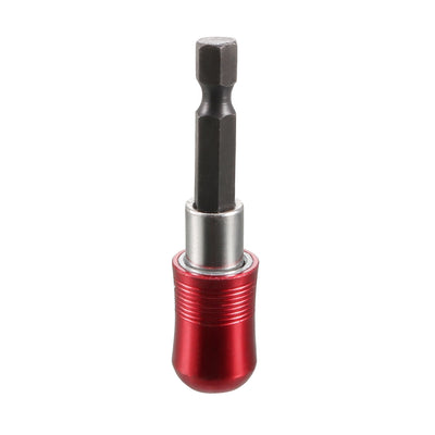Harfington Uxcell Extension Extend Socket Drill Bit Holder, Magnetic Hex Screwdriver Power Tools ,2.4-inch Length,1/4''-Hexagon Drill Red