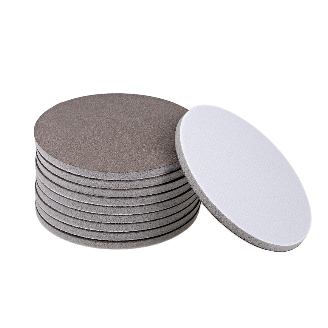 uxcell Uxcell 4-Inch 600-Grits Hook and Loop Sanding Disc, Sponge Sanding Pad Wet Dry Aluminum Oxide Sandpaper for Polishing & Grinding 10pcs