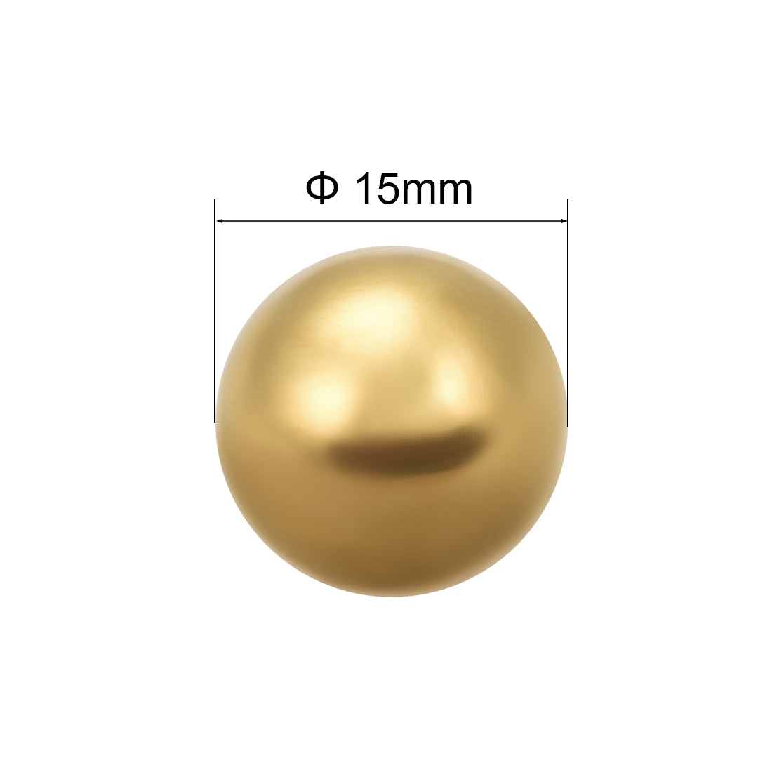 Uxcell Uxcell 15mm Precision Solid Brass Bearing Balls 5pcs