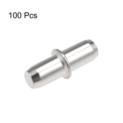 Harfington Uxcell Shelf Bracket Peg 5x17mm Nickel Plated Holder Support Pins for Cabinet 100 Pcs