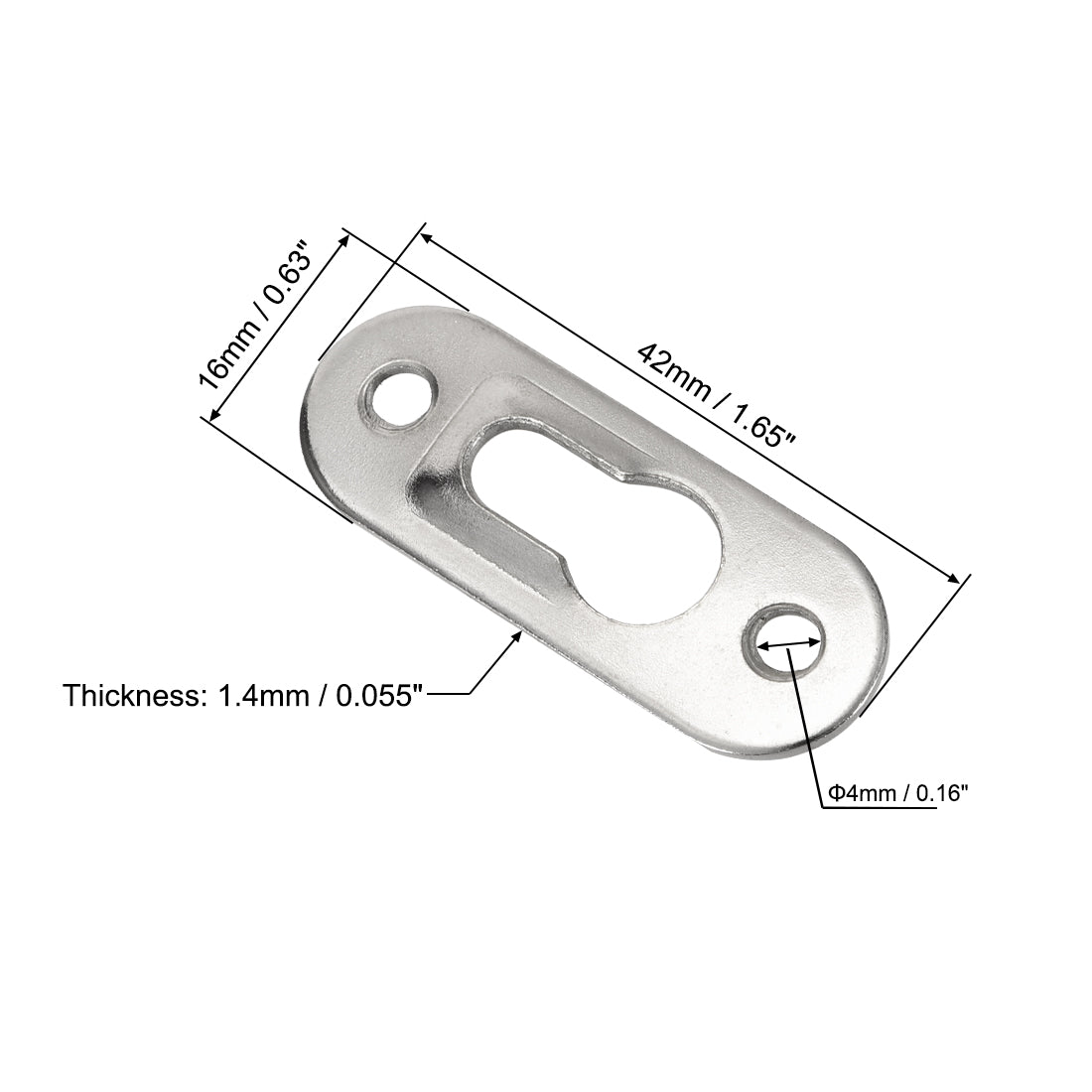 Uxcell Keyhole Hanging Plate 42mm X 16mm Single Hole Hook For Picture Uxcell Keyhole Hanging Plate 42mm X 16mm Single Hole Hook For Picture