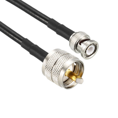 Harfington Uxcell UHF () to BNC Male Antenna Radio Cable RG58 Coax Cable 22 Inches 2pcs
