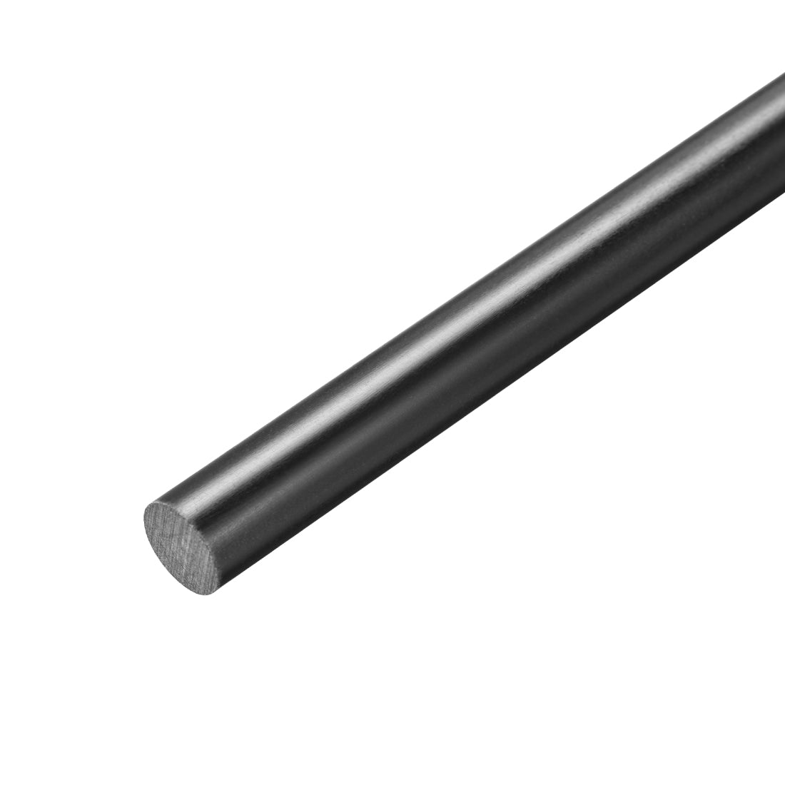 uxcell Uxcell FRP Fiberglass Round Rod,6mm Dia 50cm Long,Black Engineering Round Bar Rod