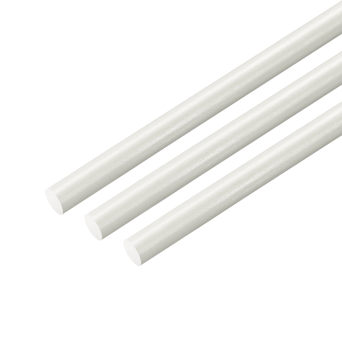 uxcell Uxcell FRP Fiberglass Round Rod,5mm Dia 50cm Long,White Engineering Round Bars 3pcs